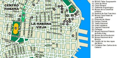 Карта на пристанището на Хавана картата